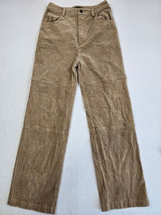 Lulus Pants - Lulus Medium Brown Corduroy Pants Straight Leg High Rise